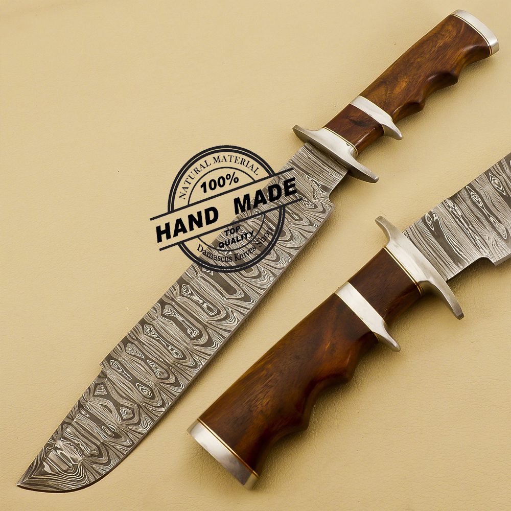 Damascus Machete Knife Custom Handmade Damascus Steel Hunting Knife 3223
