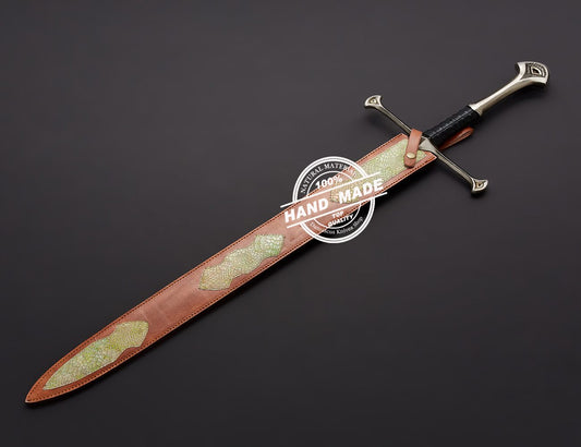 Damascus Anduril Sword Custom Handmade Damascus Steel Sword 3801
