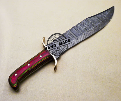 Professional Damascus Bowie Knife Custom Handmade Damascus Steel Knife 3174