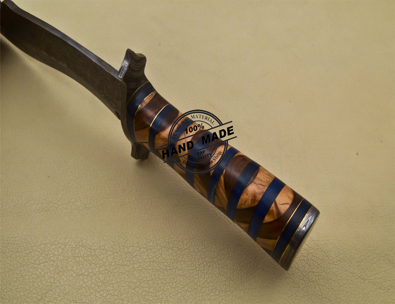 Damascus Bowie Knife Custom Handmade Damascus Steel Hunting Knife 3183