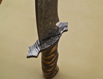 Damascus Bowie Knife Custom Handmade Damascus Steel Hunting Knife 3183