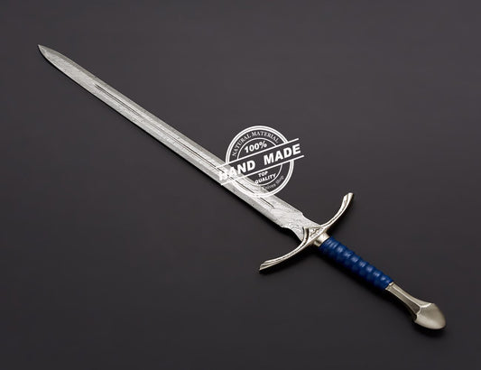 Damascus Glamdring Sword Custom Handmade Damascus Steel Sword 3803