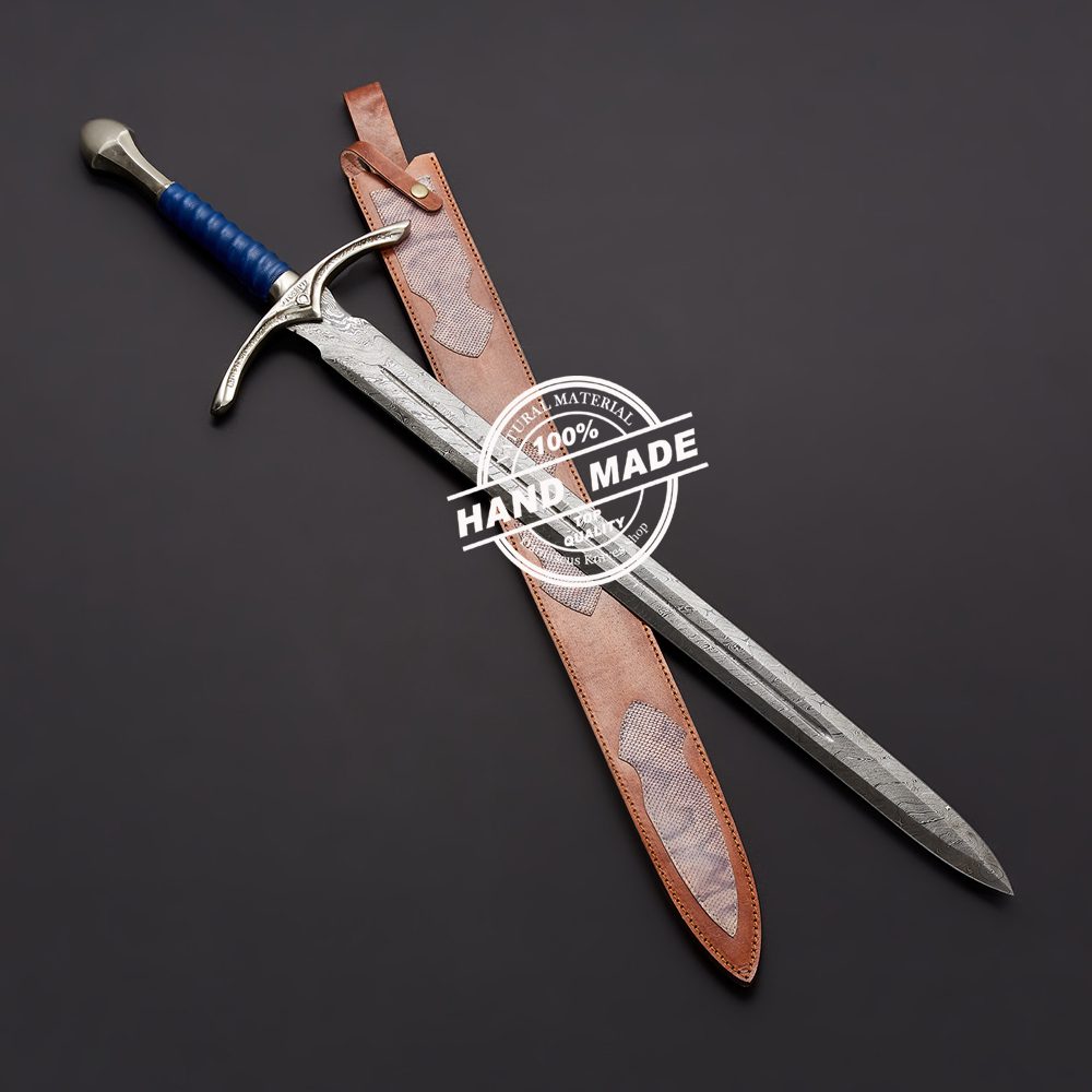 Damascus Glamdring Sword Custom Handmade Damascus Steel Sword 3803