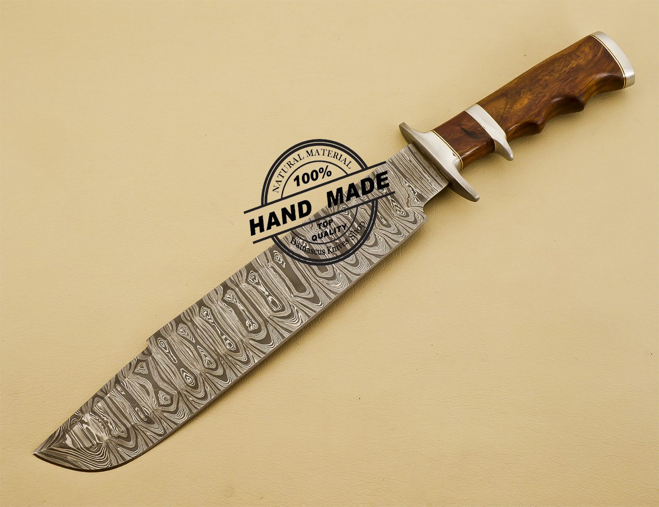 Damascus Machete Knife Custom Handmade Damascus Steel Hunting Knife 3223