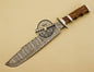 Damascus Machete Knife Custom Handmade Damascus Steel Hunting Knife 3223