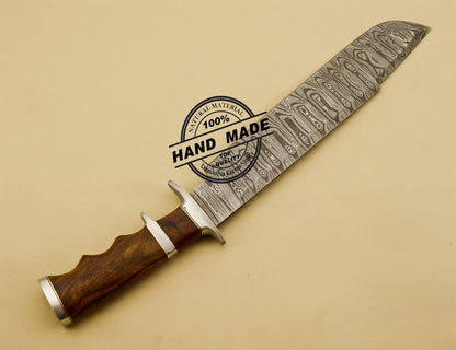 Damascus Machete Knife Custom Handmade Damascus Steel Hunting Knife 3223