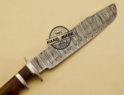 Damascus Machete Knife Custom Handmade Damascus Steel Hunting Knife 3223