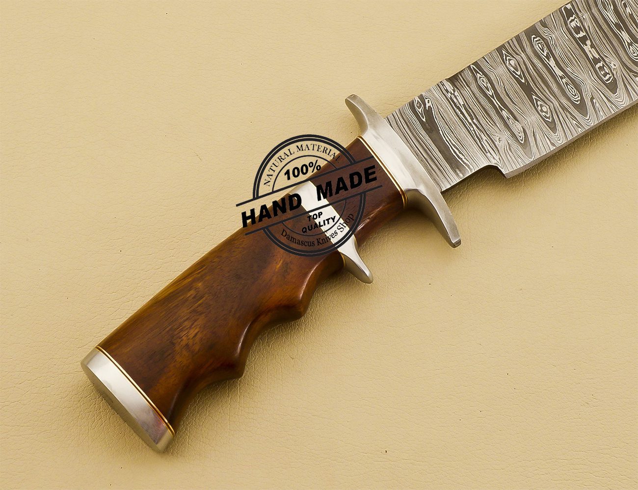 Damascus Machete Knife Custom Handmade Damascus Steel Hunting Knife 3223