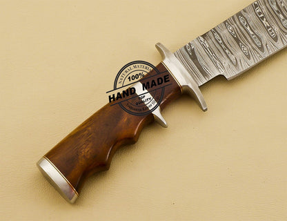 Damascus Machete Knife Custom Handmade Damascus Steel Hunting Knife 3223