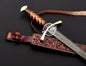 Damascus Viking Sword Custom Handmade Damascus Steel Fixed Blade 3804