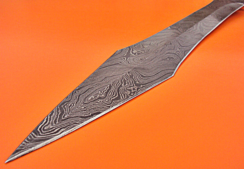 29 Inch Damascus Sword Custom Handmade Damascus S with Rose wood Handle