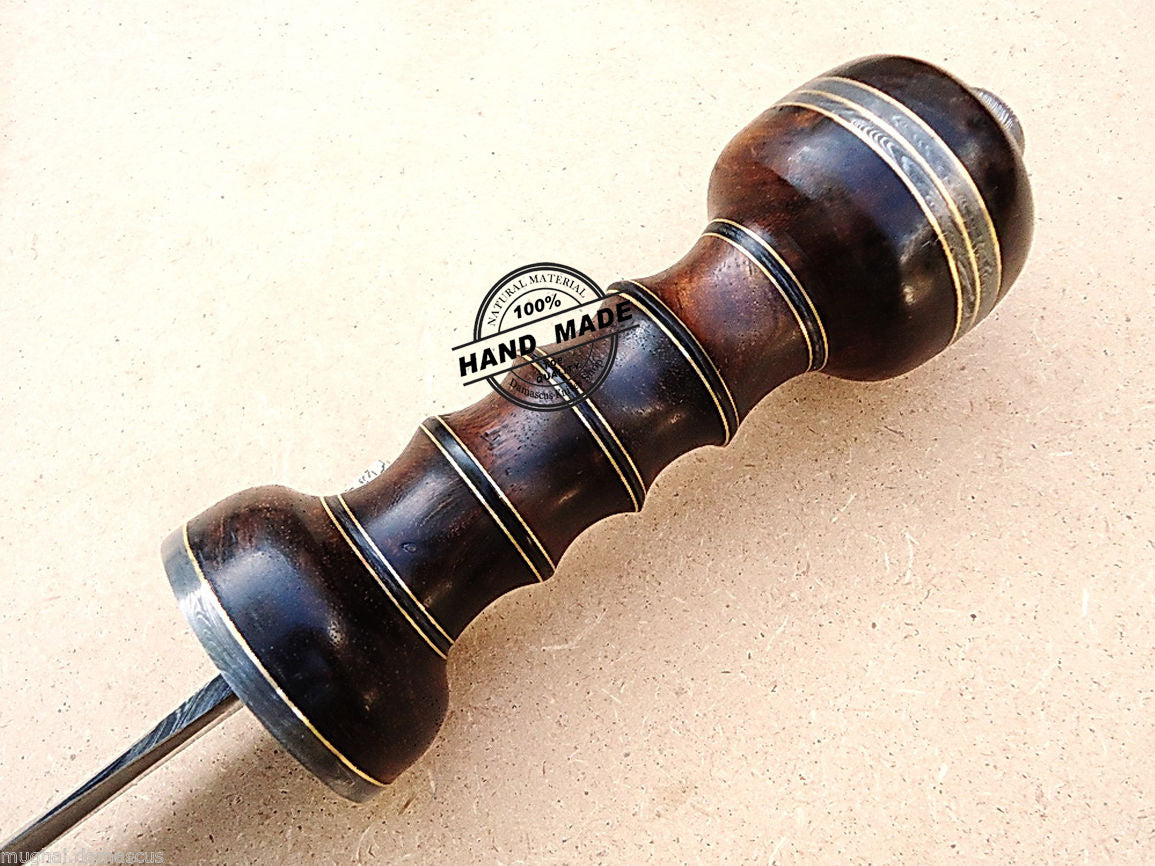 Custom Handmade Damascus Sword Solid Rose Wood Handle 1725
