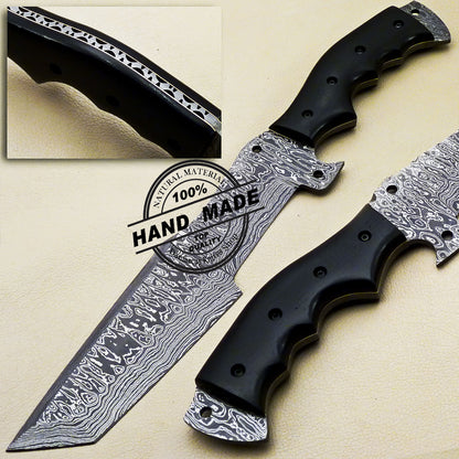 Damascus Tracker Knife Custom Handmade Damascus Steel Knife 2085