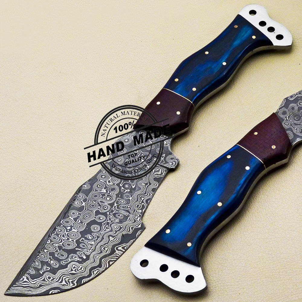 Damascus Tracker Knife Custom Handmade Damascus Steel Knife 2084