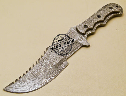 Full Damascus Tracker Knife Custom Handmade Damascus Steel Tracker Knife 973