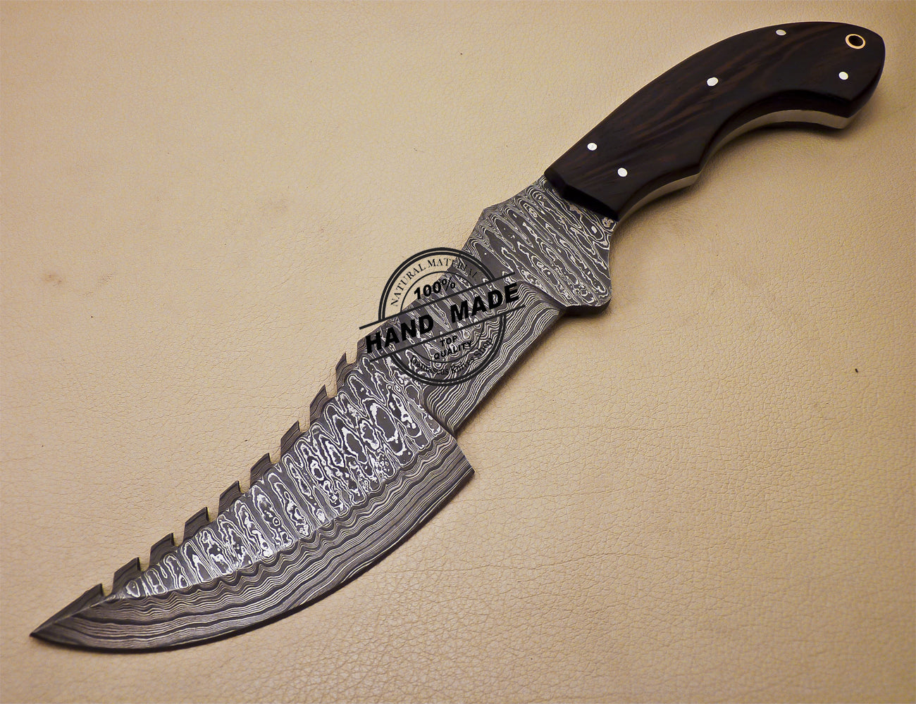 Damascus Tracker Knife Custom Handmade Damascus Steel Knife 999