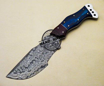 Damascus Tracker Knife Custom Handmade Damascus Steel Knife 2084
