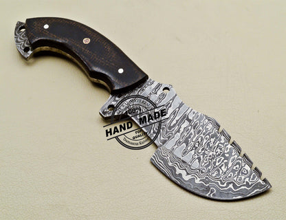 Damascus Tracker Knife Custom Handmade Damascus Steel Knife 1673