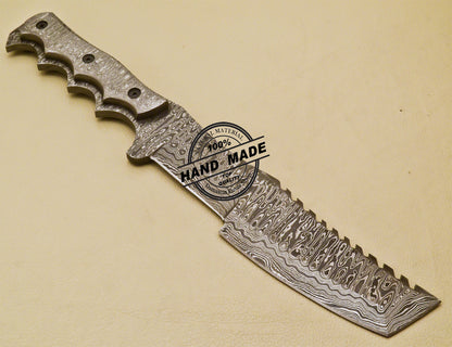 Full Damascus Tracker Knife Custom Handmade Damascus Steel Knife 974