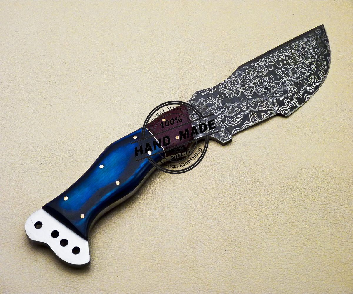 Damascus Tracker Knife Custom Handmade Damascus Steel Knife 2084