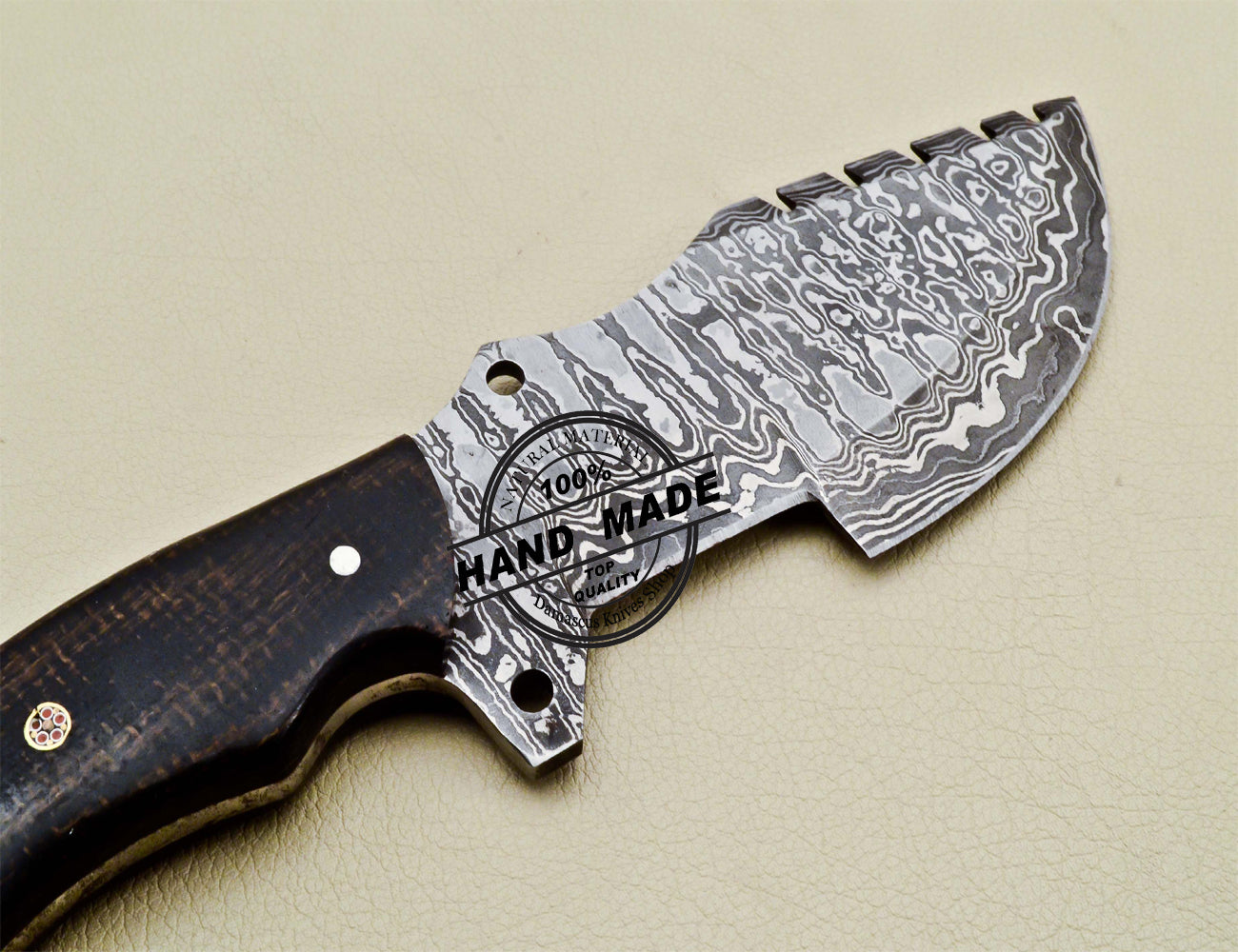Damascus Tracker Knife Custom Handmade Damascus Steel Knife 1673