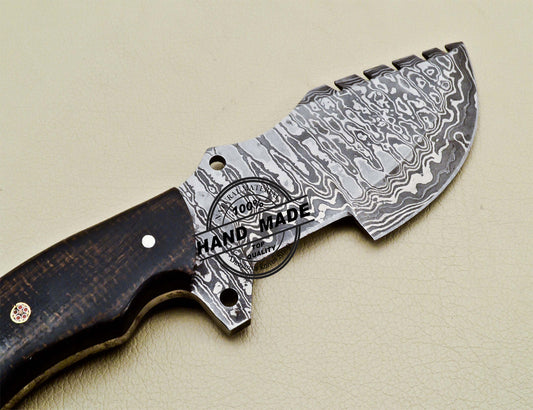 Damascus Tracker Knife Custom Handmade Damascus Steel Knife 1673