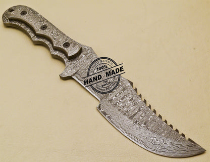 Full Damascus Tracker Knife Custom Handmade Damascus Steel Tracker Knife 973