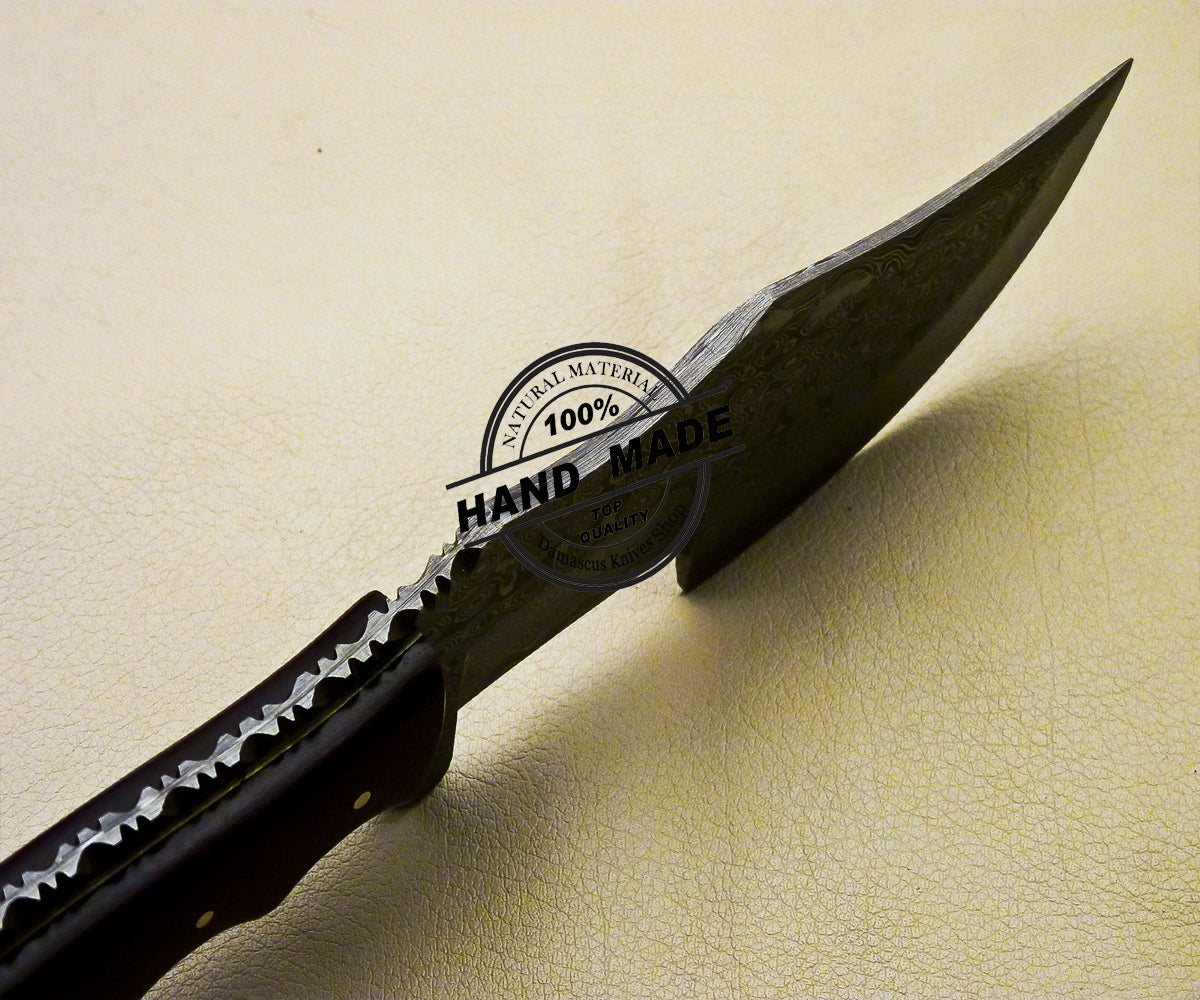 New Damascus Tracker Knife Custom Handmade Damascus Tracker Knife 3109