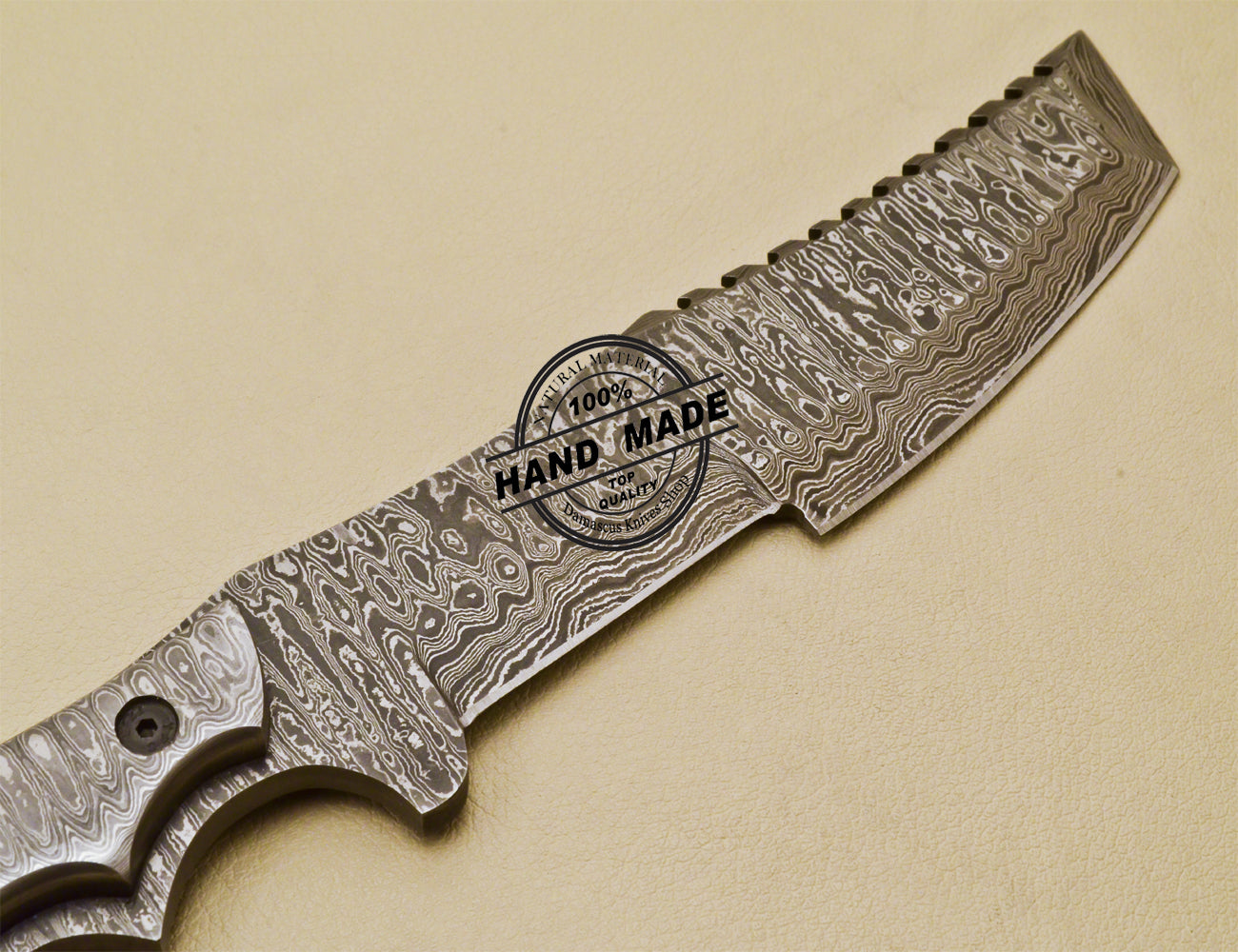 Full Damascus Tracker Knife Custom Handmade Damascus Steel Knife 974