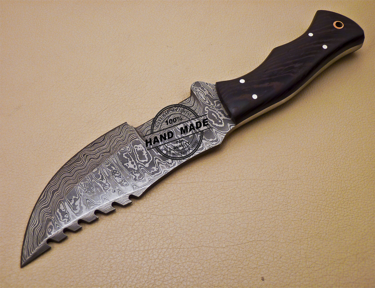Damascus Tracker Knife Custom Handmade Damascus Steel Knife 998