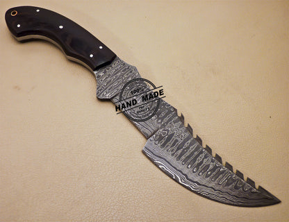 Damascus Tracker Knife Custom Handmade Damascus Steel Knife 999