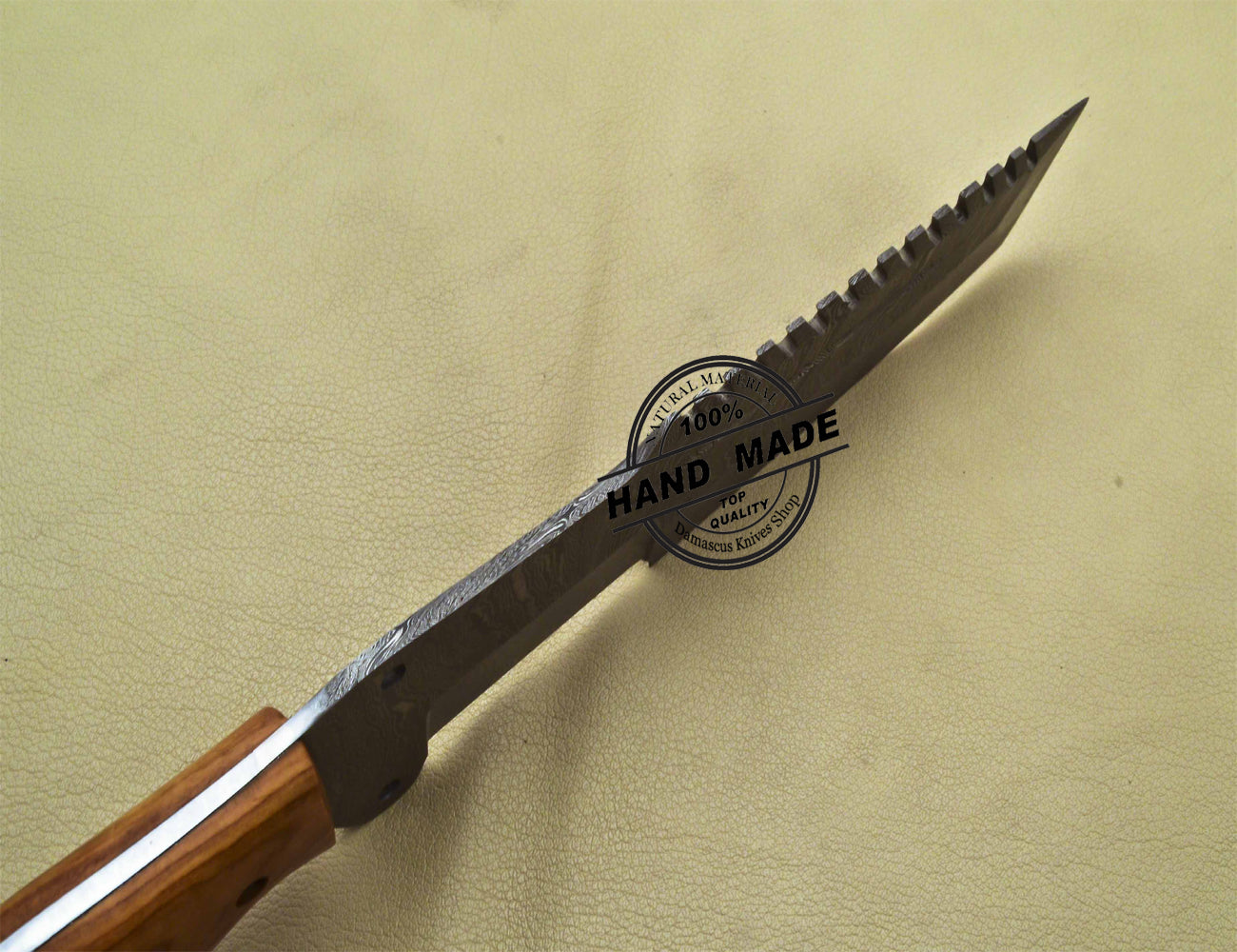 Damascus Tracker Knife Custom Handmade Damascus Steel Knife 1910