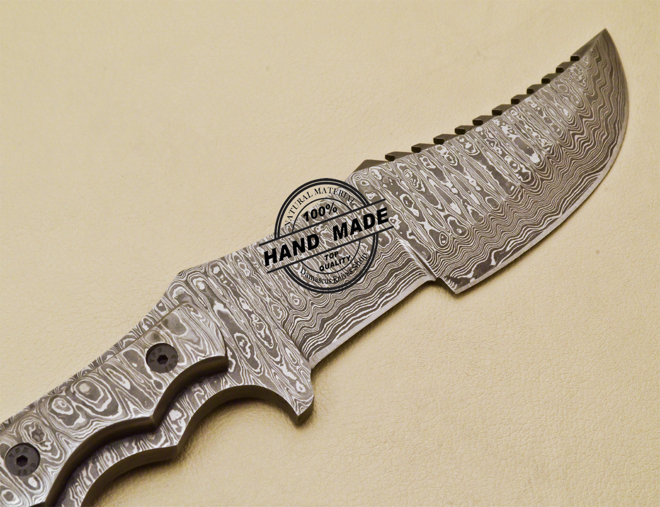 Full Damascus Tracker Knife Custom Handmade Damascus Steel Tracker Knife 973