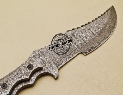 Full Damascus Tracker Knife Custom Handmade Damascus Steel Tracker Knife 973