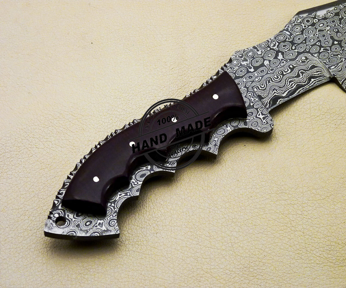 New Damascus Tracker Knife Custom Handmade Damascus Tracker Knife 3109