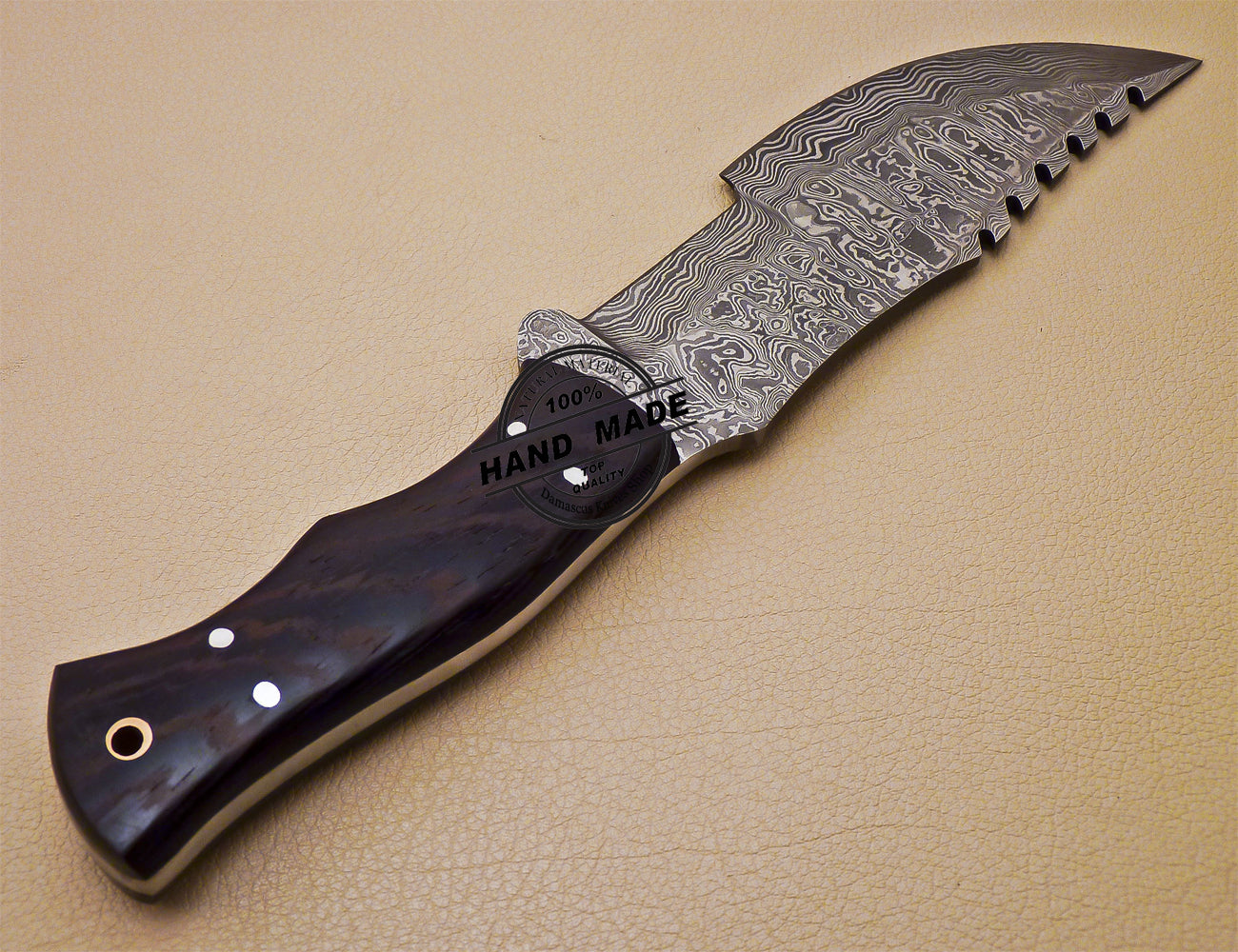 Damascus Tracker Knife Custom Handmade Damascus Steel Knife 998