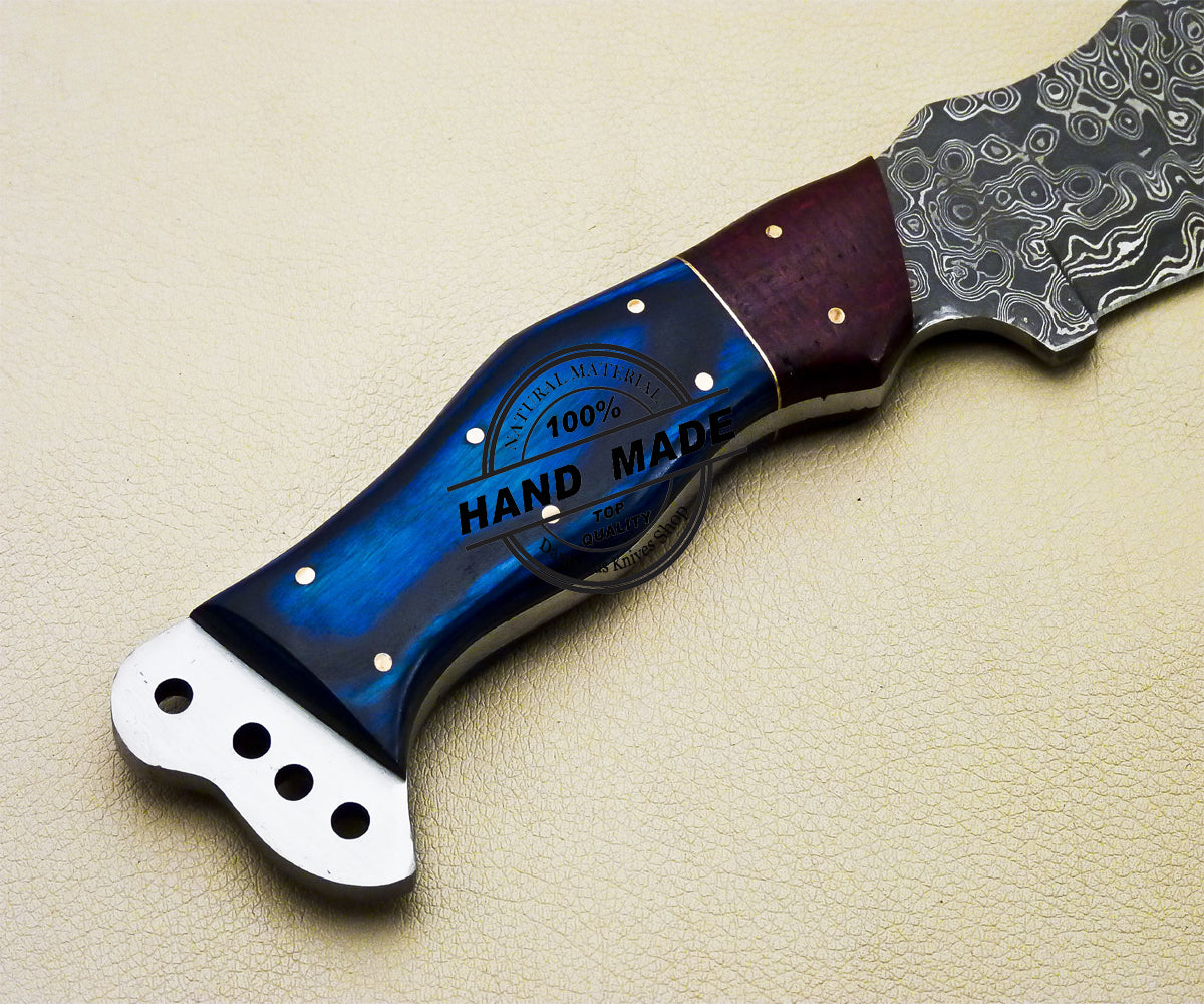 Damascus Tracker Knife Custom Handmade Damascus Steel Knife 2084