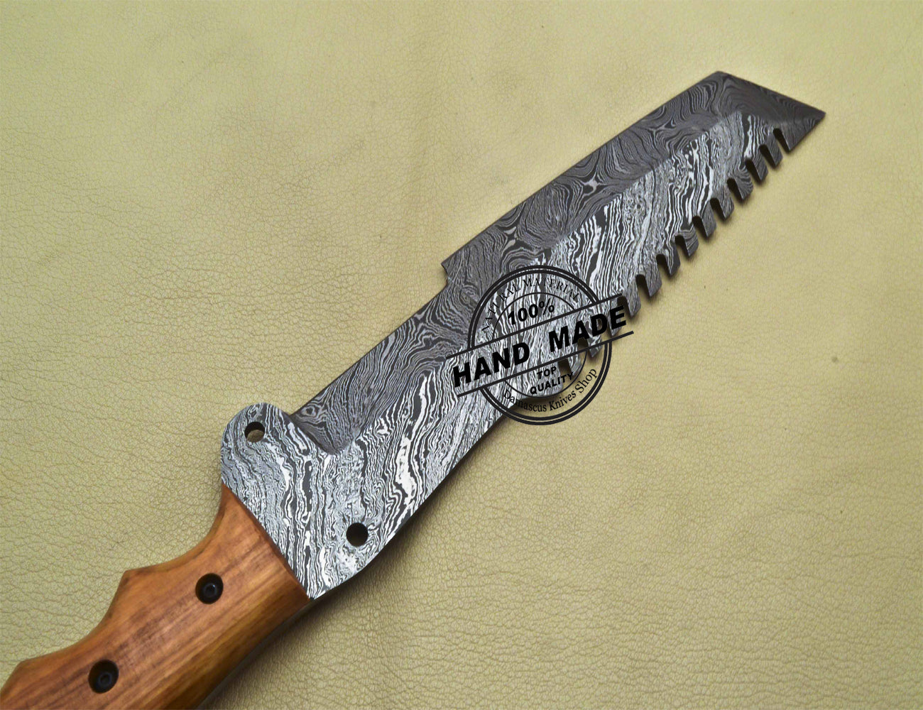 Damascus Tracker Knife Custom Handmade Damascus Steel Knife 1910