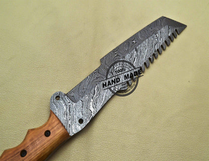 Damascus Tracker Knife Custom Handmade Damascus Steel Knife 1910