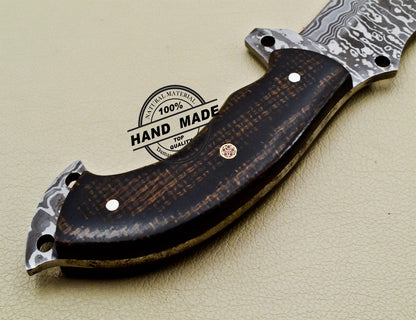 Damascus Tracker Knife Custom Handmade Damascus Steel Knife 1673