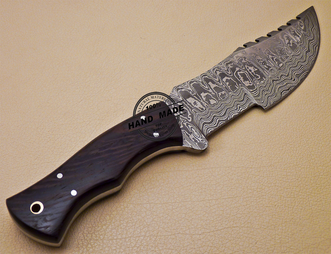 Damascus Tracker Knife Custom Handmade Damascus Steel Knife 998