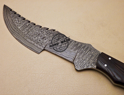 Damascus Tracker Knife Custom Handmade Damascus Steel Knife 999