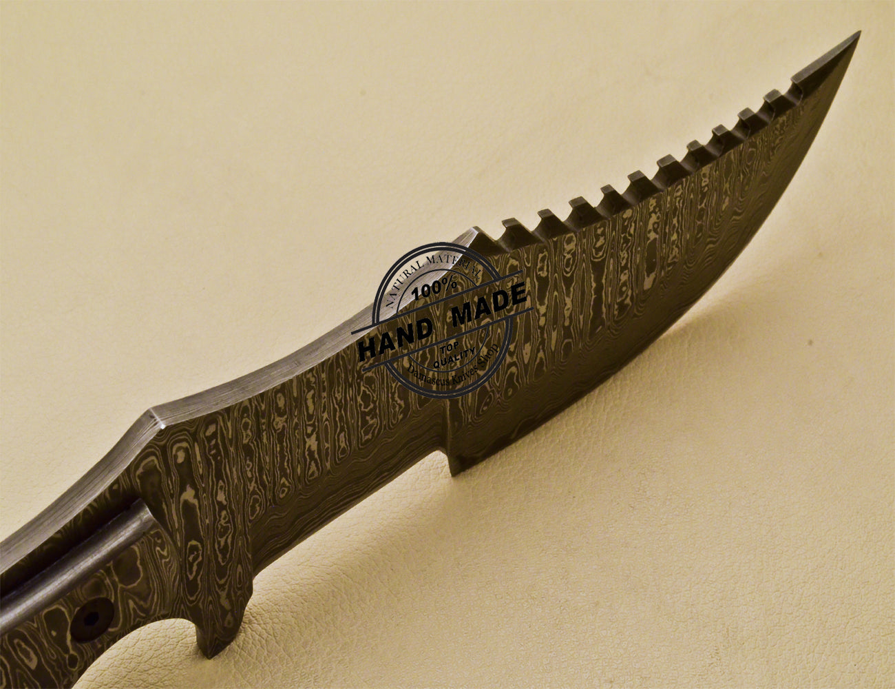 Full Damascus Tracker Knife Custom Handmade Damascus Steel Tracker Knife 973