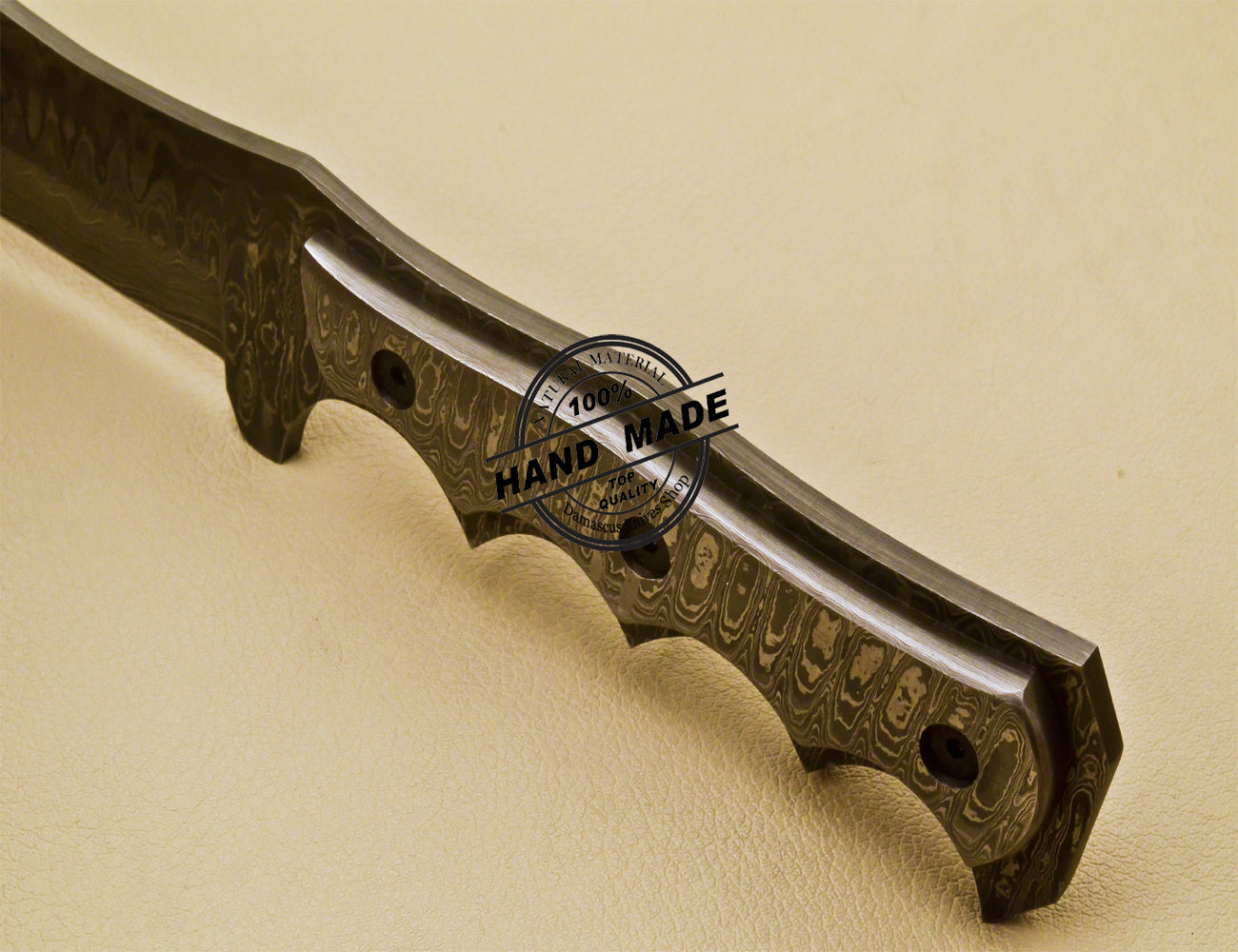 Full Damascus Tracker Knife Custom Handmade Damascus Steel Knife 974