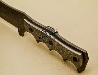 Full Damascus Tracker Knife Custom Handmade Damascus Steel Knife 974