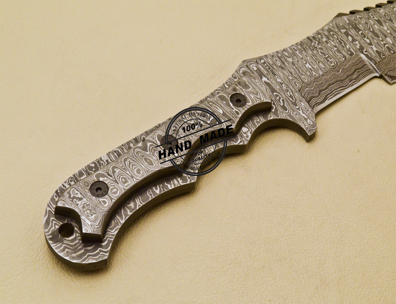 Full Damascus Tracker Knife Custom Handmade Damascus Steel Tracker Knife 973