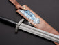 Damascus Viking Sword Fixed Blade Handmade Damascus Steel Sword 3802